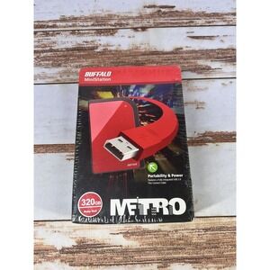 Buffalo HD-PX320U2/RD MiniStation USB External Hard Drive Shock Protection Red